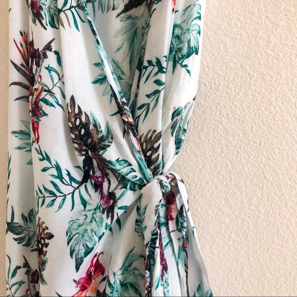 Roxy Sleeveless Wrap Tropical Dress - Picture 3 of 4